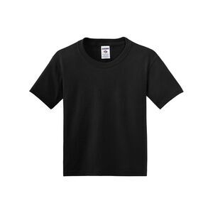 NWT JERZEES Womens Black Cotton Short Sleeve Crew Neck T-Shirt Top Size: S